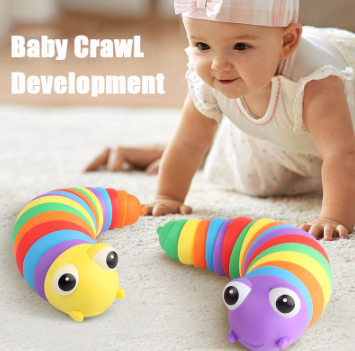 Baby Sensory Toys 6 12 Months Rainbow Twisting Caterpillar Educational Montessori Toys for Toddlers Visual Development and Color