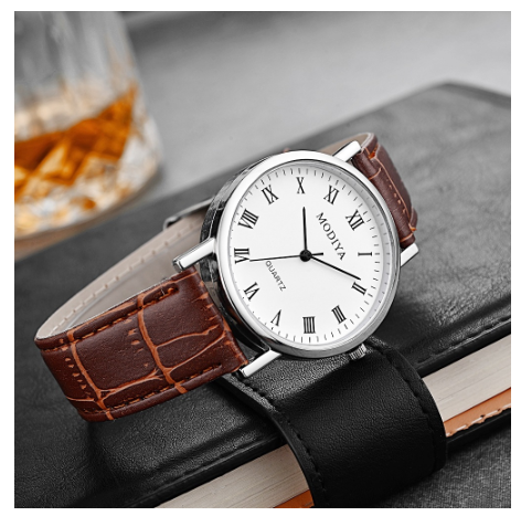 Men Casual Quartz Watch with Stainless Steel Strap M5