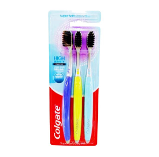 Colgate High Density Charcoal Toothbrush 3's  (Assorted)
