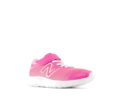 New Balance 520v8 Bungee Lace Girls Running Shoes - White