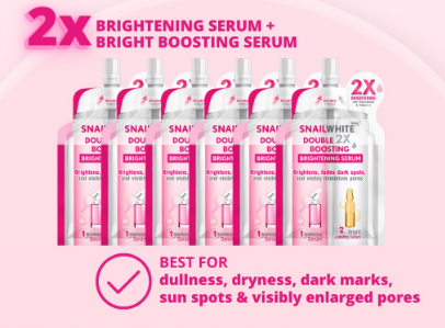 Snailwhite Double Boosting Brightening Serum 4ml + 4ml, Bundle of 6