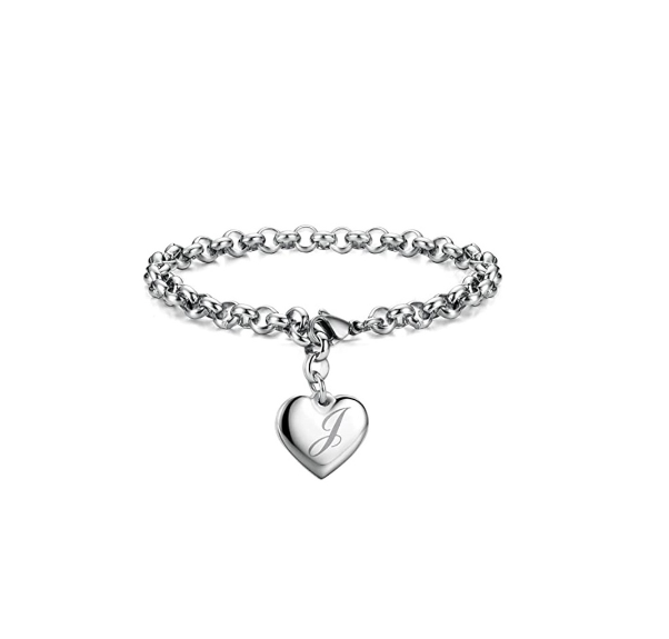 26 English Letter Love Pendant Gift Girl 925 Silver Jewelry Fashion Bracelet Luxury Chain J