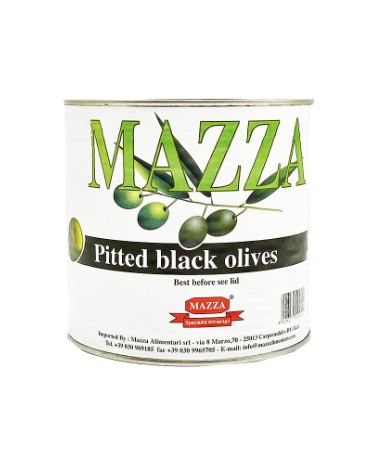 Mazza Black Pitted Olives 3kg