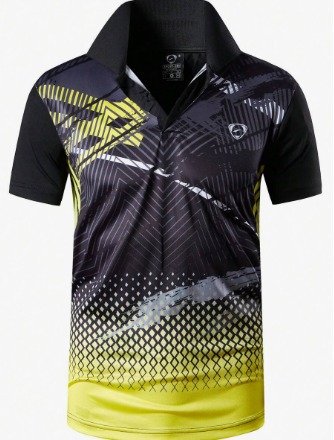 1pc 's Sports Polo Shirt, Short Sleeve Quick Dry Snug Golf Tennis Bowling T-Shirt