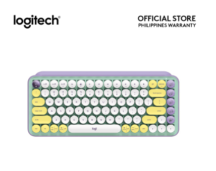 Logitech POP Keys-Daydream, Mechanical Wireless Keyboard with Customisable Emoji Keys,MultiDevice