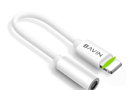Bavin  AUX19 for iPh to 3.5mm Splitter Adapter Cable Clear Sound Quality Supports Voice/Wire Control