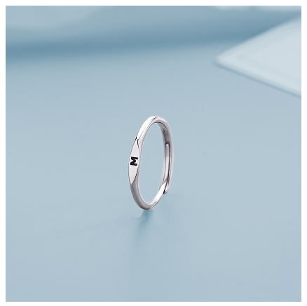 Fashion 925 Silver 26 A-Z Initial Letters Open Ring Birthday Jewelry Adjustable Gift For Women M