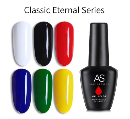 AS CLASSIC ETERNAL SERIES Black/white/yellow etc Gel Polish