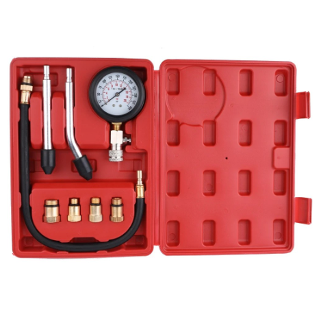 Automotive Motorcycles Petrol Engine Compression Test Gauge Tester Kit Tool Set