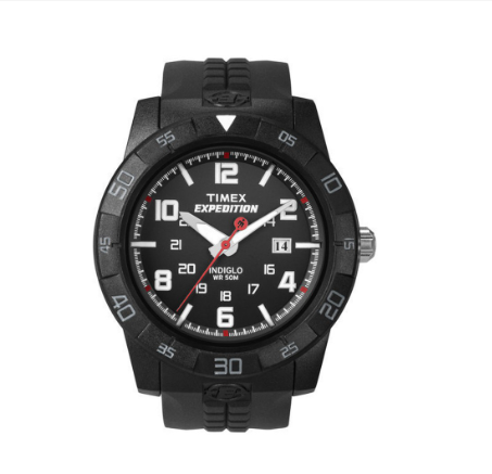 Timex Rugged Core Black Rubber Watch For Men T49831 OUTDOOR
