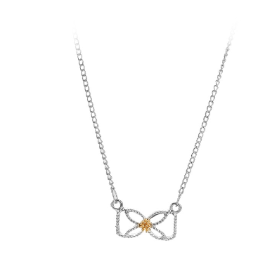 Korean Style Fashion Bow Necklace Women's Chain Pendant Jewelry