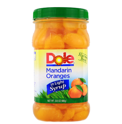 Dole Mandarin Oranges in Light Syrup 655g