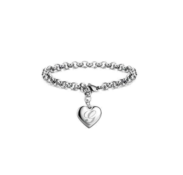 26 English Letter Love Pendant Gift Girl 925 Silver Jewelry Fashion Bracelet Luxury Chain G