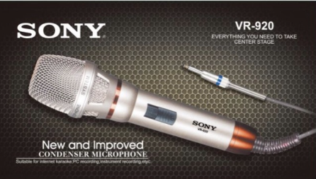 SONY VR-920 New and Improve Condenser Microphone (silver)/ Tested before ship out