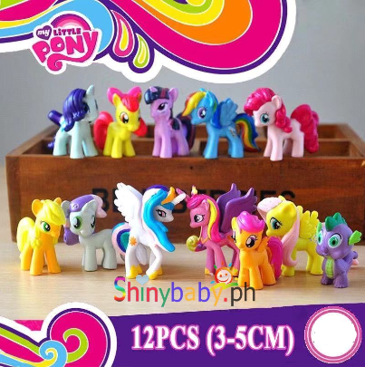 12 Pieces of my Little Pony Toy Set Birthday Cake Decoration Doll Set