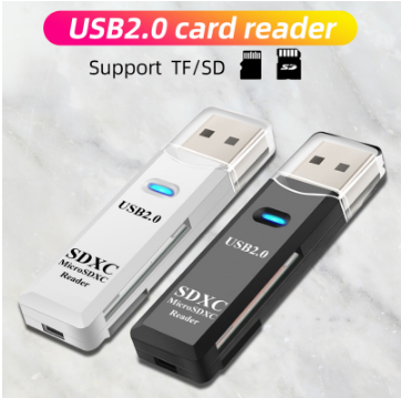Ankndo 2 In 1 Card Reader For Pc Micro Sd Tf Memory Multi-Card Writer Adapter Flash Drive Laptop Accessories