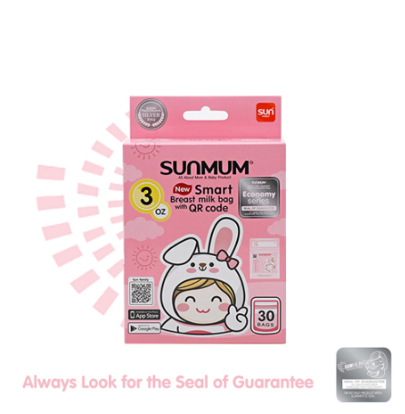 SUNMUM Breastmilk Storage Bags 3oz - 30 Bags