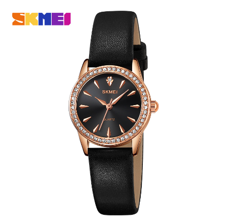 Skmei 2086 Watch for Women Fashion Elegant Girls Quartz Watch Waterproof Watch Fine Strap ROSEGOLD