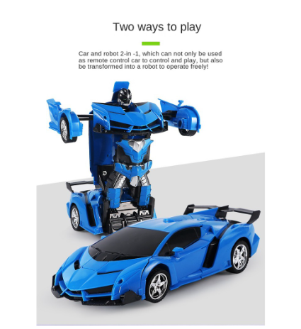 Remote Control Car 2 in 1 Sports Scale 1:18 Deformation Car Transformation Robot Model Toys Car