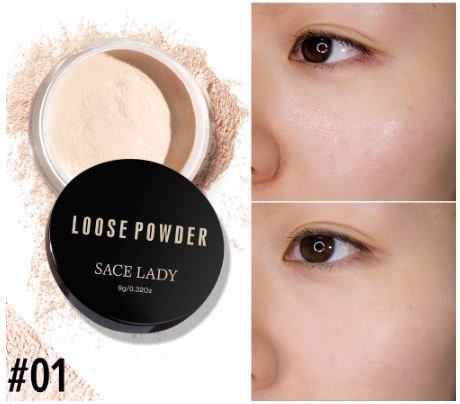 SACE LADY Translucent Loose Setting Powder in Mattifying Finish Oil Control Face Powder Waterproof Make Up [Universal Shade,Go Blurring