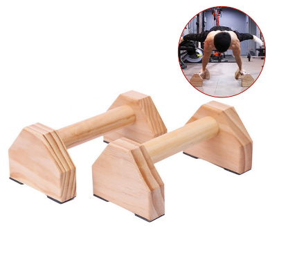 Wooden Push-up Stands Bars Home Gym Push Pull Training Calisthenics Body Building Anti-slip Parallet