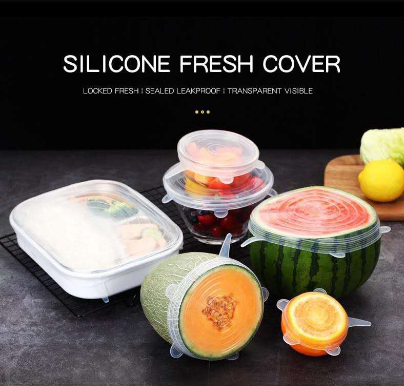 Silicone Stretch Durable Expandable Food Fruit Cover 6pcs