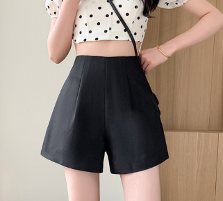 Lovito Women Basic Shorts LNE20095 Black