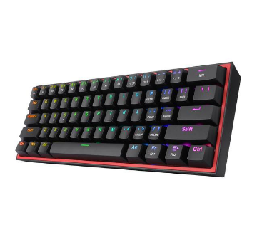 Redragon Fizz K617 RGB 61 Keys Mechanical Keyboard Removeable Red Switch Detachable Cable