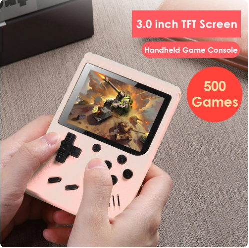 Retro Handheld Video Game Console 3.5inch TFT Screen Built-in 500 Game Portable Game Console 1020mAh for Kids and Adult