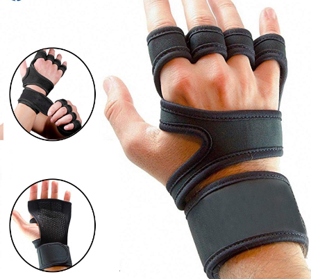 Pair 1 Gym Gloves Sports Exercise Wrist Wraps Weight Lifting Training Fitness Cycling Glove