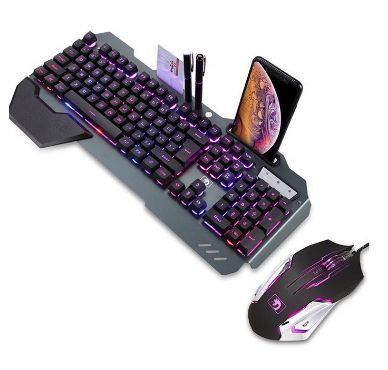 Blazers 618 Wired Gaming Keyboard and Mouse Set Mechanical 16 Backlit Multi Shortcuts Sequence