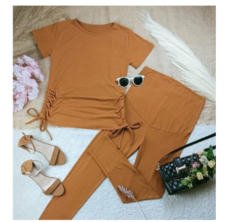 Maternity Leggings and Stringtop Terno Pregnancy Wear MD01