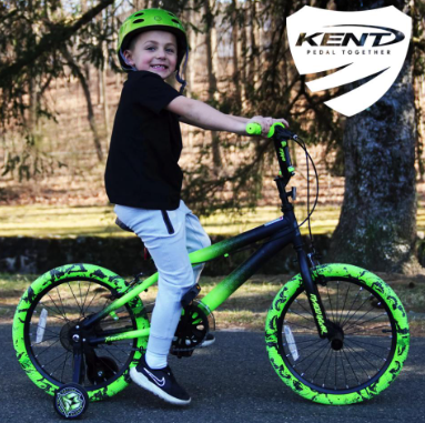 Kent Bicycles 18"; Madd Gear MG18 BMX Boy's Bike, Black and Green