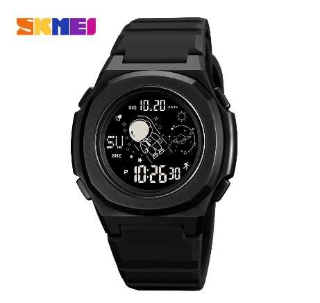 SKMEI Fashion Sport Waterproof Watch Digital For Men And Women 2024 ALL BLACK