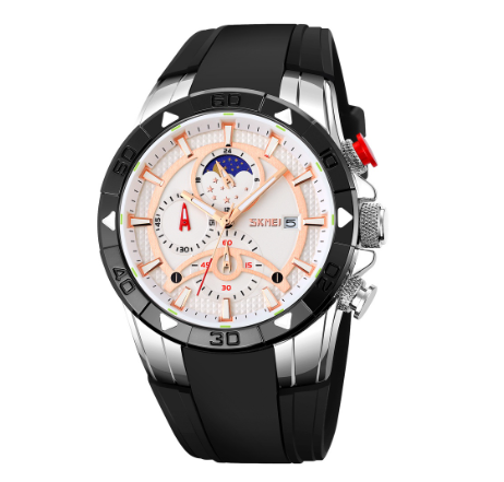 SKMEI Sports Quartz Watch For Men Waterproof Original 9270 SILVER SILVER