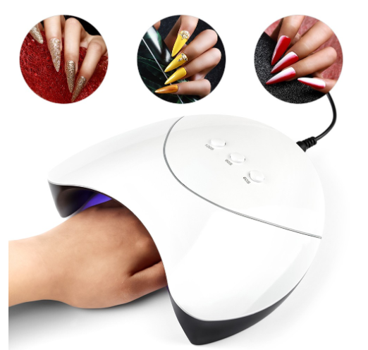 36W White Nail Dryer Lamp Machine Nail Dual Light Source Lamp UV Nail Lamp