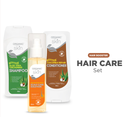 Organic Skin Japan Hair Booster Set Shampoo, Conditioner and Scalp Spray
