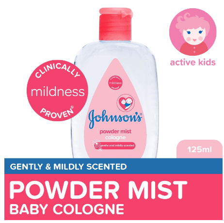 Johnson's Baby Cologne Powder Mist 125ml - Kids, Baby Essentials, Baby Care