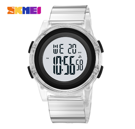 Skmei 1997 Watch for Women Fashion Trend Single Display Waterproof Digital WHITE