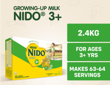 NIDO 3+ Powdered Milk Drink For Pre-Schoolers Above 3 Years Old 2.4kg