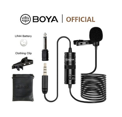 BOYA BY-M1 Lavalier Microphone Omnidirectional Mic 6M Cable for Smartphone Camera Laptop DSLR Vlog Camcorder Audio Recorder Live