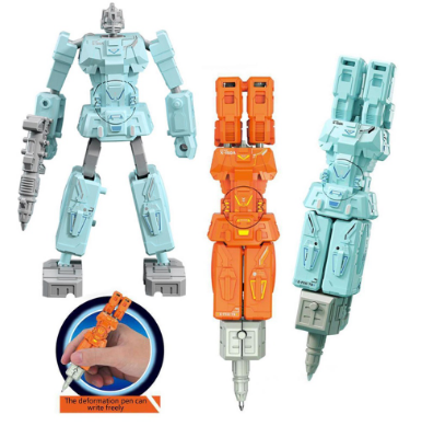 Creative Deformation Robot Shape Gel Pen Boy Black Ink Gel Pen Detachable Diary Writing Exam Learning Office shinph