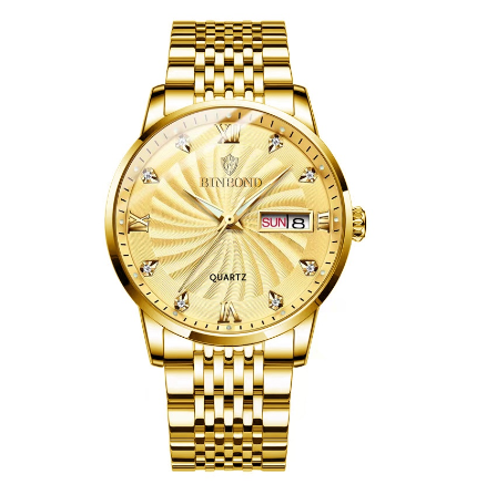 Binbond Original Luxury Watch Fashion Waterproof Business Watch Men Stainless Steel Wrist Watch M1
