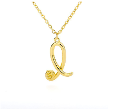 Dainty Gold Letter Necklace Tiny 26 Capital A-Z Pendant Choker Necklace,Cute Personalized Name Necklace Gold Jewelry Necklace I