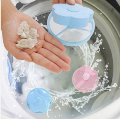 Home Floating Lint Hair Catcher Mesh Pouch Washing Machine Laundry Filter Bag