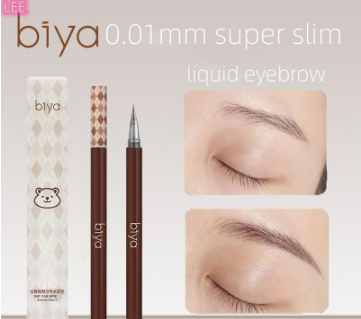 Biya  Liquid Eyebrow Pencil 0.01MM Slim Ultra Fine Brush Line Smooth Waterproof Long-lasting Natural