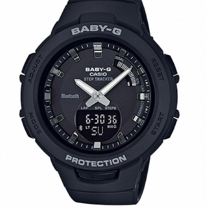 Casio Baby-g BSA-B100-1A Bluetooth Digital Analog Rubber Strap Watch For Women