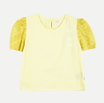 Petrol Basic Woven Ladies Relaxed Fitting Shirt Trendy Fashion T-Shirt for Ladies 125722 Yellow