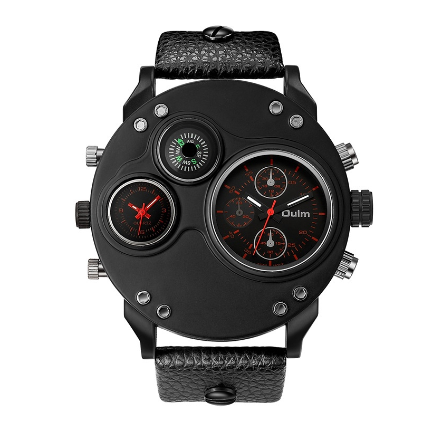 Oulm Men's Watch Sports Compass Men's Watch HP3741 RED