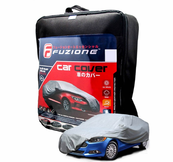 Fuzion Car Cover Water Resistant Large FCC-WRL (Gray)